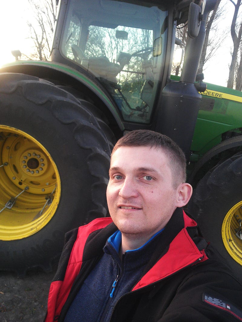 Me and John Deere- he’s that bigger one by the way.