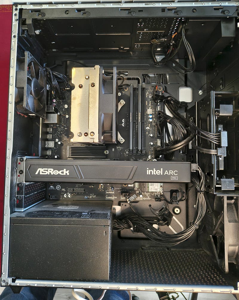 You can see NVMe frying pan inside. Tiny radiator on SSD absorbs more heat than it releases.